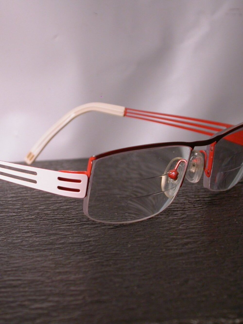 JF Rey Orange and White Modern Light Weight Eyeglasses Made in France
